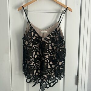 Alice and Olivia Emmeline Handkerchief Lace Camisole